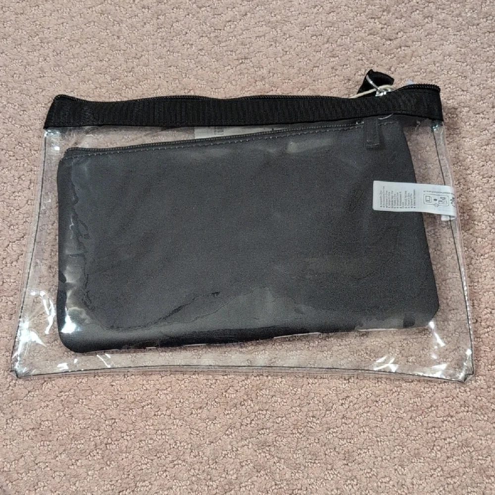 Primark 2 Piece Zebra Animal Print Makeup Cosmetic Accessories Bag NWT